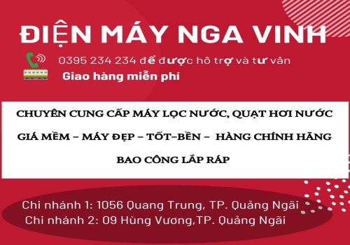 CHƯƠNG TRÌNH KHUYẾN MÃI MÁY LỌC NƯỚC VÀ QUẠT LÀM MÁT TẠI ĐIỆN MÁY NGA VINH